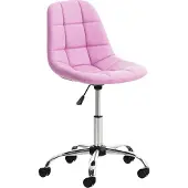 CLP Bürostuhl Emil Kunstleder höhenverstellbar und drehbar | Farbe pink