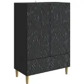 vidaXL Sideboard Schwarz 66 x 34,5 x 95 cm Holzwerkstoff