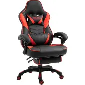 CLP Gaming Bürostuhl Tilos Kunstleder höhenverstellbar und drehbar schwarz/rot
