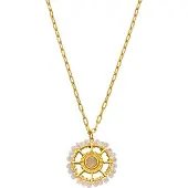 Luxenter Halskette mit glänzenden Zirkonia 18k Gold Finish - Yakde