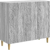 vidaXL Sideboard Grau Sonoma 89 x 34,5 x 80 cm Holzwerkstoff