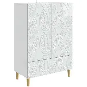 vidaXL Sideboard Hochglanz Weiß 66 x 34,5 x 95 cm Holzwerkstoff