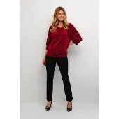 Kaffe Langarm-Bluse KAcaca Langarm-Bluse Loose fit red
