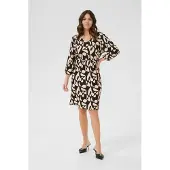 Kaffe Kleid Regular fit black offwhite