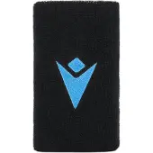 MACRON Levant Tennis-Schweißbänder - Schwarz / Hellblau | Größe: ONE SIZE