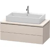 Duravit L-Cube Waschtischunterbau für Konsole, wandhängend, 2 Schubkästen, 1020x400x547mm, LC581908383, Farbe: Taupe Supermatt Dekor