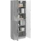 vidaXL Schrankset 2 pcs Grau Sonoma Holzwerkstoff