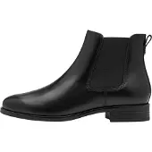 Tamaris Damen Stiefelette Chalsea Leder unifarben 1-25377-45, Größe:37 EU, Farbe:Schwarz