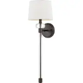 QUOIZEL Wandleuchte, bronze, Stahl, Textil, H 67,6 cm