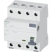 Siemens 5SV4644-0 FI-Schutzschalter, 4-polig, Typ AC, In: 40 A, 300 mA, Un AC: 400 V 5SV46440