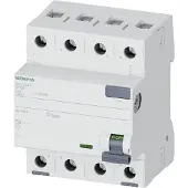 Siemens 5SV4346-0 FI-Schutzschalter, 4-polig, Typ AC, In: 63 A, 30 mA, Un AC: 400 V 5SV43460
