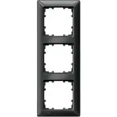 Siemens line cam.met. Rahmen 3-f, Anthrazit, Kunststoff, Glänzend, IP20, 222 mm, 222 mm