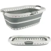 Beldray LA072979GRNFEU7 37 L Collapsible Hip Hugger Laundry Basket