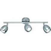 Reality LED Wandstrahler NANTES 3 flammig Metall Silber/Chrom 45cm breit - R82103107