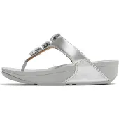Original Brands FITFLOP FitFlop Lulu Ultra-Jewel Metallic Toe-Post Sandals SILBER 39
