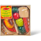 Melissa & Doug Spielzeuglebensmittel mit Messer & Schneidebrett 25 Teile