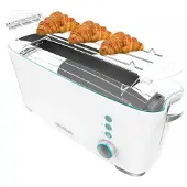 Cecotec Toast&Taste Extra W, 2 Scheibe(n), Weiß, Kunststoff, Drehregler, 1000 W
