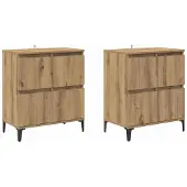 vidaXL Sideboards 2 stk. Artisan-Eiche 60 x 35 x 70 cm Holzwerkstoff