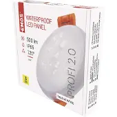 Emos LED Panel Einbauleuchte 6W, extra-flacher 500 lm runder Einbaustrahler, Neutralweiß 4000K, wasserdicht, weiß, rahmenlos, ZV1112