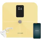 Cecotec Surface Precision 10400 Smart Healthy Vision, Elektronische Personenwaage, 180 kg, 100 g, Gelb, 5 kg, kg / lb