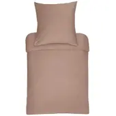 Bassetti Mako-Satin Bettwäsche Uni Bettbezug einzeln 155x220 cm | quarzo-Q3 - braun