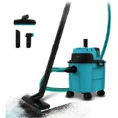 Cecotec Conga Rockstar Wet & Dry Compact, 1200 W, Trommel-Vakuum, Trocken&Nass, Beutellos, 10 l, Schwarz, Blau