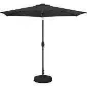 vidaXL Gartenparasol mit LED-Lichtern und Sockel 270 x 270 cm