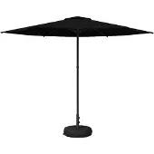 Syfax Garten-Schirm mit Fuß 300 x 300 cm Polyester Rechtwinklig
