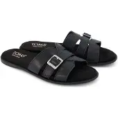 Toms Sol Mule Leder Damen Sandalen Schwarz