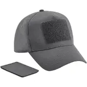 Beechfield - Baseball-Mütze Abnehmbarer Aufnäher für Herren/Damen Unisex (Graphitgrau)