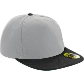 Beechfield - "Original" Snapback Mütze Flacher Schirm (Grau/Schwarz)