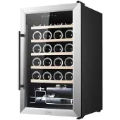 Cecotec 00125, Weinkühler mit Kompressor, Freistehend, 24 Flasche(n), G, Innenbeleuchtung, Edelstahl