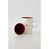 Zusss Tasse Love Weiß / Rot / Schwarz 500 ml