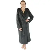 WEWO-FASHION Unisex Kapuzen-Bademantel 3006 XXL | anthrazit - grau