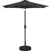 vidaXL Gartenparasol mit LED-Lichtern und Sockel 230 x 230 cm
