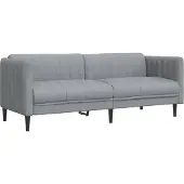 vidaXL Sofa 3-Sitzer Hellgrau Stoff