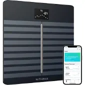 Withings Body Cardio – WLAN-Smart-Waage mit Körperfettwaage, Messung von Herzfrequenz, Gefäßalter, BMI, Körperfett, Muskelmasse und Wasseranteil % - Weiß