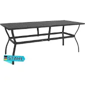 DELUKE Gartentisch TOMMI Anthrazit 190x80x72 cm Stahl | Outdoortisch Bistrotisch Terrassentisch