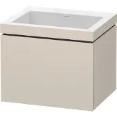 Duravit Waschtischunterschrank c-bonded L-Cube 60x48cm, o HL, Tau matt, 1 Ausz., wandhängend