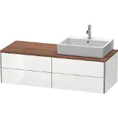 Duravit Waschtischunterschrank XSquare 140x54,8x40cm, 4 La, wd, B re, we hgl