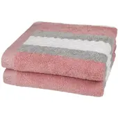 Ross Walk-Frottier Handtücher Harmony Streifenfond Handtuch 50x100 cm | altrose - pink