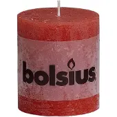 Bolsius Stompkaars Rustiek Rood 80/68 mm