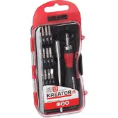 Kreator Mini-Ratschen-Set Chrome Vanadium 18 TeileSchlitz - Kreuz - Torx - KRT400007