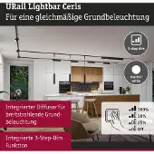 Paulmann Ceris, Schienenlichtschranke, Nicht austauschbare(s) Leuchtmittel, LED, 9,5 W, 4000 K, Schwarz