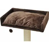 Nanook Liegemulde rechteckig mit Kissen - braun - 60 cm