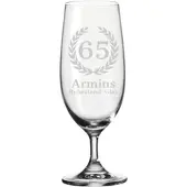 Luxentu Biertulpe Pilsglas 360 ml mit Gravur - Lorbeerkranz