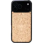 BeWooden Holzhülle für iPhone 17 Pro Max, Aniegre Aztekischer Kalender