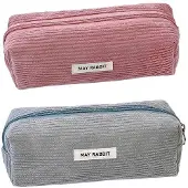 OEM 2-teiliger Cord-Etui, Damen, Mädchen, Schreibstoff, Pennenetui, Stoff