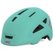 Giro Scamp II Kinder Fahrradhelm hellgrün-rosa, ca. 280g, für Pferdeschwanz geeignet