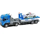 Toymax - Die-cast truck w/hanger, police car, light & sound (534680)